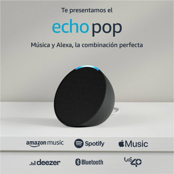 Echo Pop Altavoz inteligente Bluetooth con Alexa color Antracita