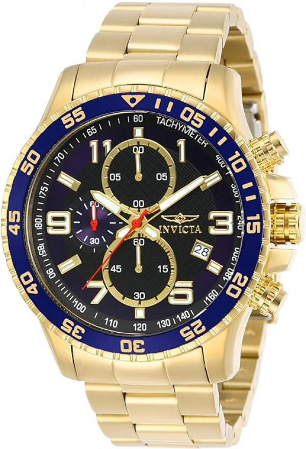 Invicta Specialty Reloj de cuarzo para hombre de acero inoxidable, 45 mm