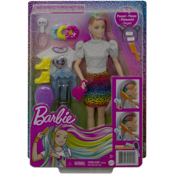Barbie Pelo Arcoiris: Muñeca Rubia con Estilo Salvaje (Mattel GRN81)