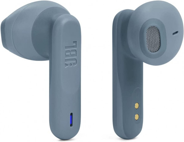 Auriculares JBL Wave 300 TWS True Wireless con micrófono y estuche de carga en color azul