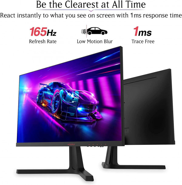 KOORUI Monitor Gaming 24" FHD 165Hz 1920X1080, VA LED ZeroFrame, FreeSync, 1ms MPRT, DCI-P3 85%