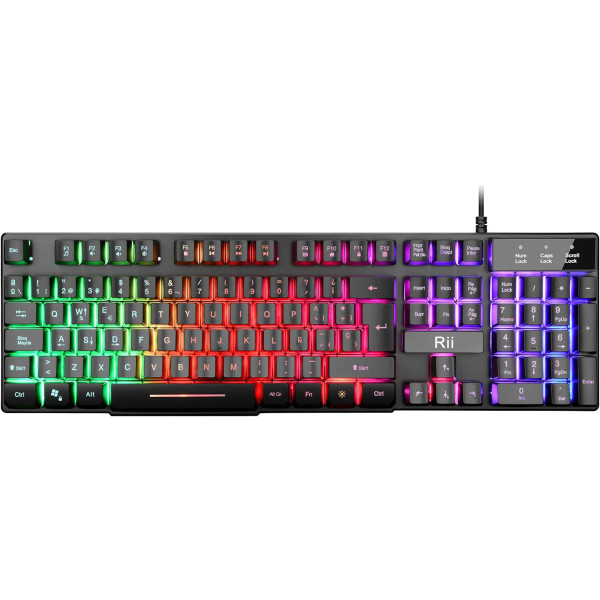 Teclado Gaming Rii RK100 Plus con Retroiluminación LED