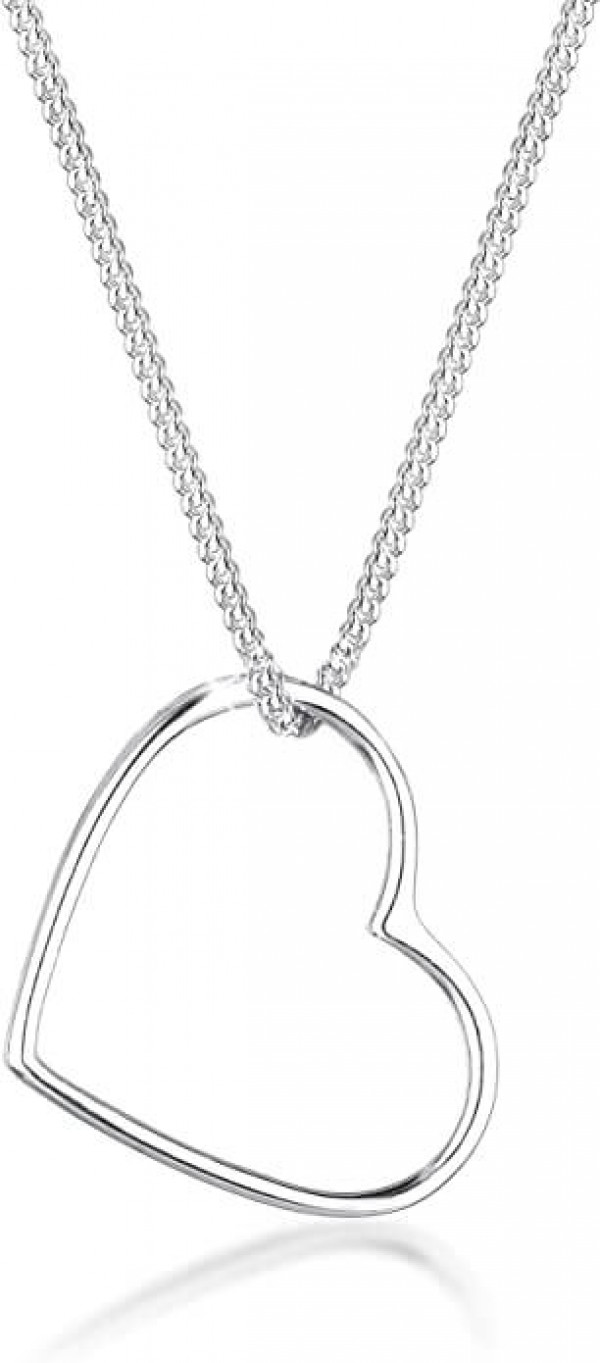 Collar de Corazón Básico en Plata de Ley 925 para Mujeres de Elli