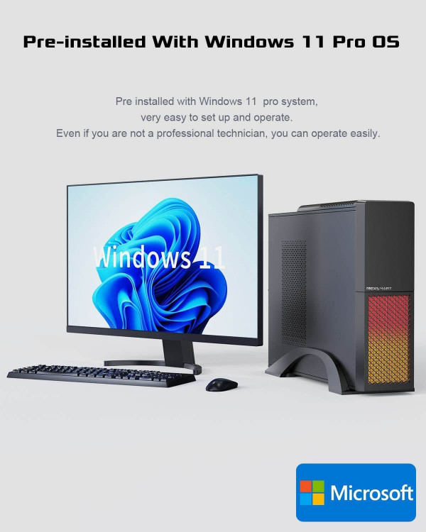 Tours PC: Ordenador de sobremesa con Windows 11, i7 y 16GB RAM, ¡incluye ratón y teclado!