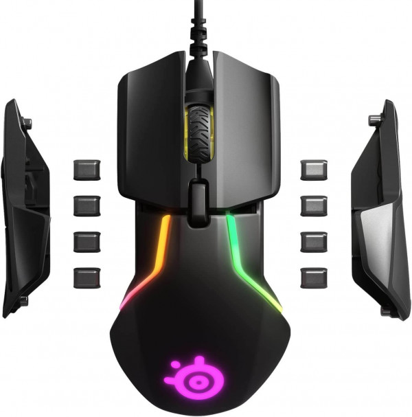 SteelSeries Rival 600: ratón USB para juegos con sensor óptico dual TrueMove3+ en negro