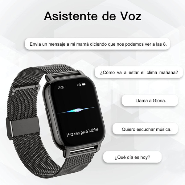 Popglory Smartwatch Hombre con Monitoreo de Salud y Llamadas