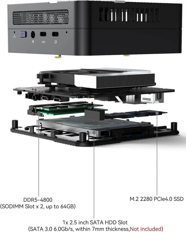 MINIS FORUM UM690 con AMD Ryzen 9, 32GB RAM, 512GB SSD y Conexión de Última Generación