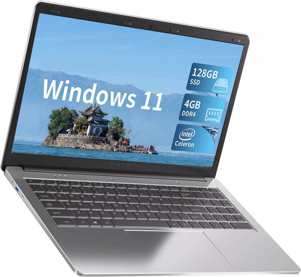 Ordenador Portátil SGIN M15 con Windows 11 de 15,6", 4 GB de RAM y 128 GB de almacenamiento