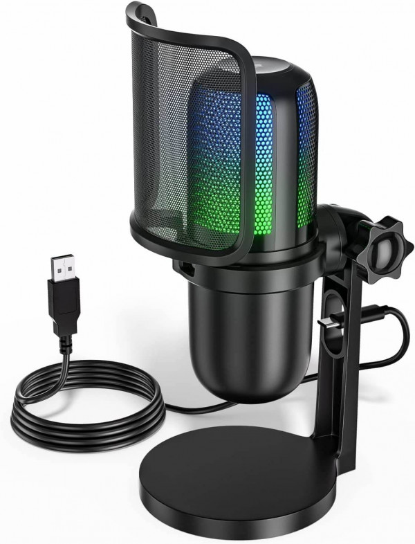 Micrófono USB para Grabación, Streaming y Gaming