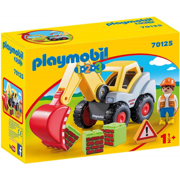 PLAYMOBIL 1,2,3 70125 Pala Excavadora