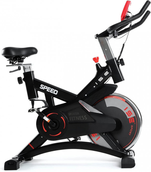 Bicicleta Fitness Profesional ISE SY-7005-1 | Ajustable, Resistencia, Pantalla