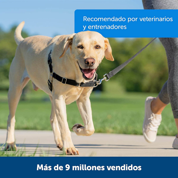 PetSafe Easy Walk Arnés Antitirones para Perros, Adiestramiento de Perros, Evita Asfixia, Negro, Grande, L