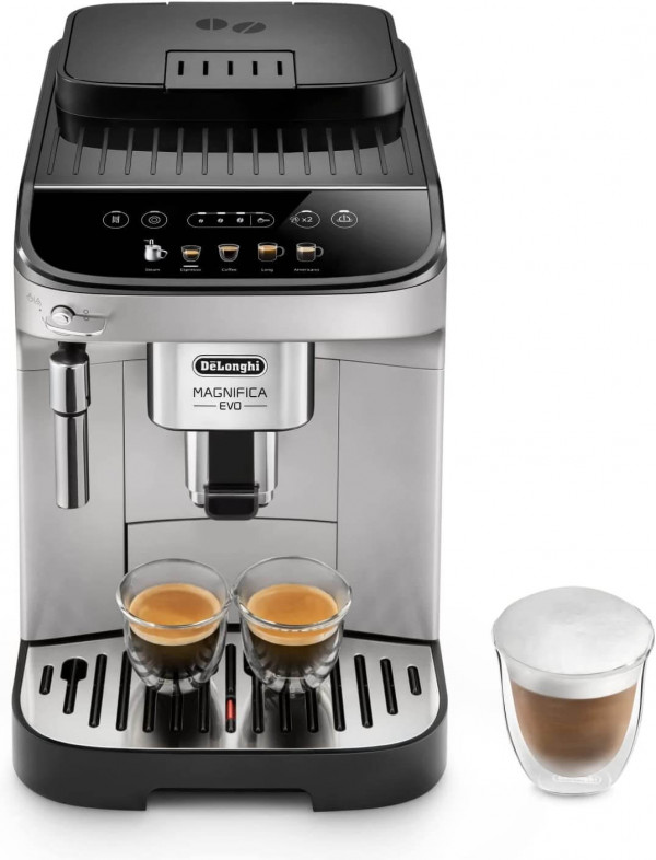 Cafetera superautomática De'Longhi Magnifica Evo con espumador de leche y 5 bebidas programables