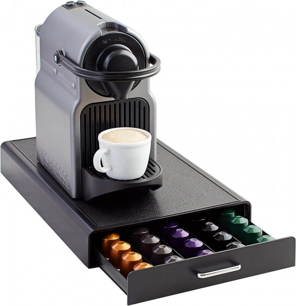 Cajón de almacenamiento de cápsulas de Nespresso con capacidad para 50 unidades de Amazon Basics