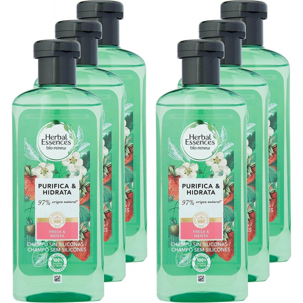 Champú Herbal Essences Fresa & Menta - Pack 6x250ml