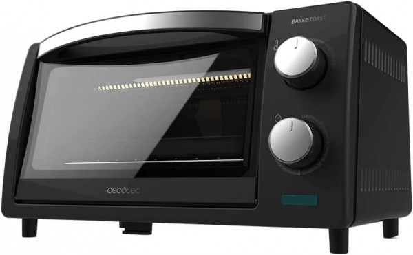 Horno de sobremesa Bake&Toast 1000 Black de Cecotec: diseño elegante y potencia de 800 W