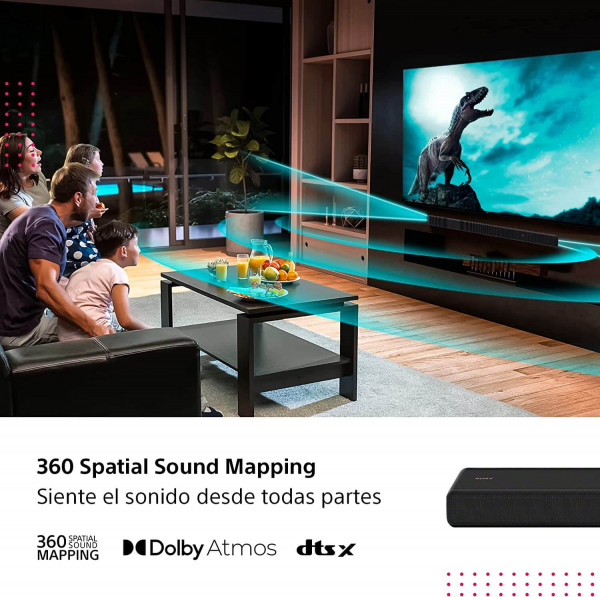 Barra de sonido Sony HT-A3000 con Dolby Atmos color negro