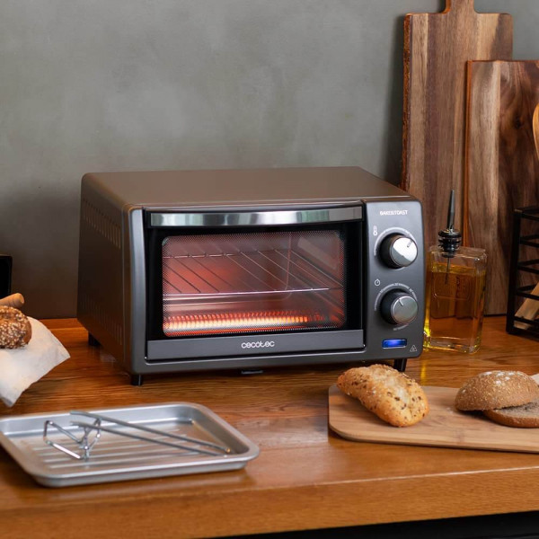 Horno de sobremesa Bake&Toast 1000 Black de Cecotec: diseño elegante y potencia de 800 W