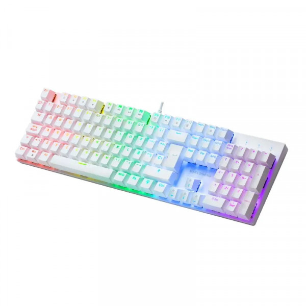 Mars Gaming MK422 Teclado Mecánico Blanco RGB Switch Marrón