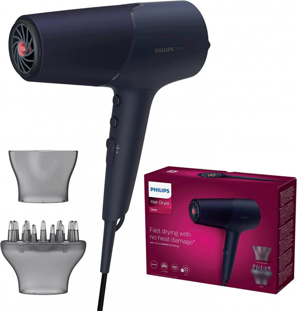 Secador de pelo Philips serie 5000 con tecnología ThermoShield