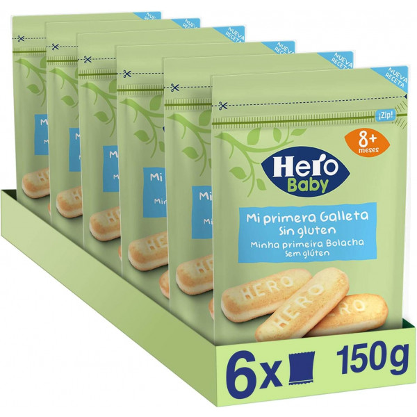 Hero Baby Mi Primera Galleta - Para Bebés (Pack de 6 x 150 g)"