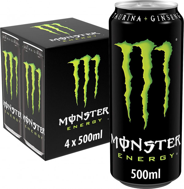 MONSTER ENERGY Original - Bebida energética - Pack de 4 latas 500 ml