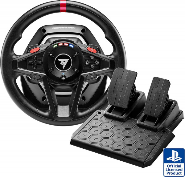 Thrustmaster T128: Volante de Carreras Force Feedback con Pedales Magnéticos para PS5, PS4 y PC