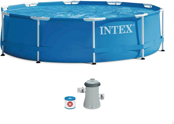 Piscina Intex Intex Metal Frame de 305x76 cm con marco de metal y bomba de filtro