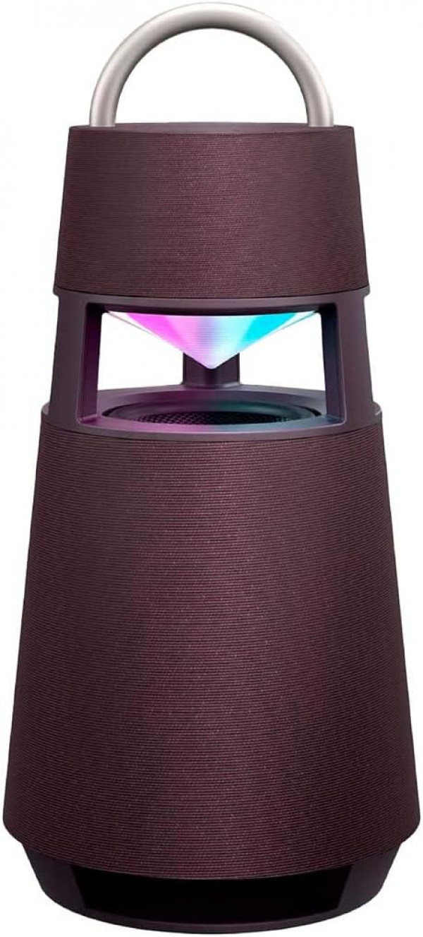 LG XBOOM 360 RP4 - Altavoz Inalámbrico, Bluetooth, 120W Potencia, Iluminación LED, Color Burdeos