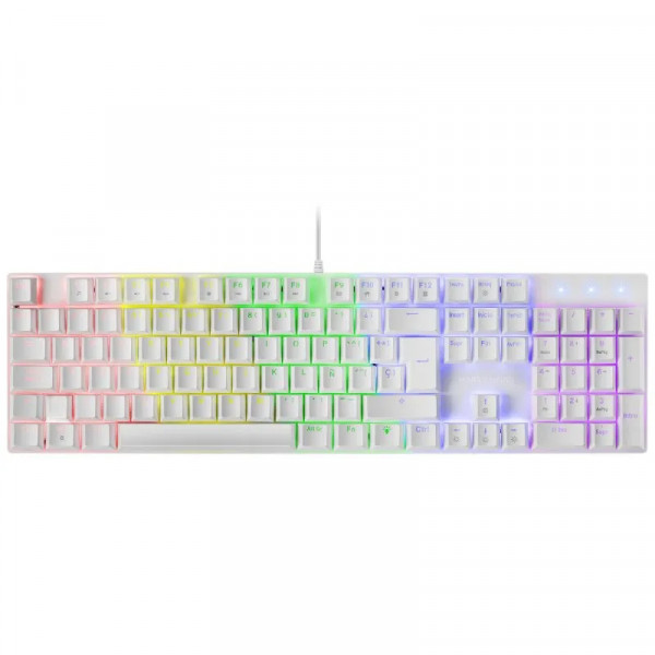 Mars Gaming MK422 Teclado Mecánico Blanco RGB Switch Marrón