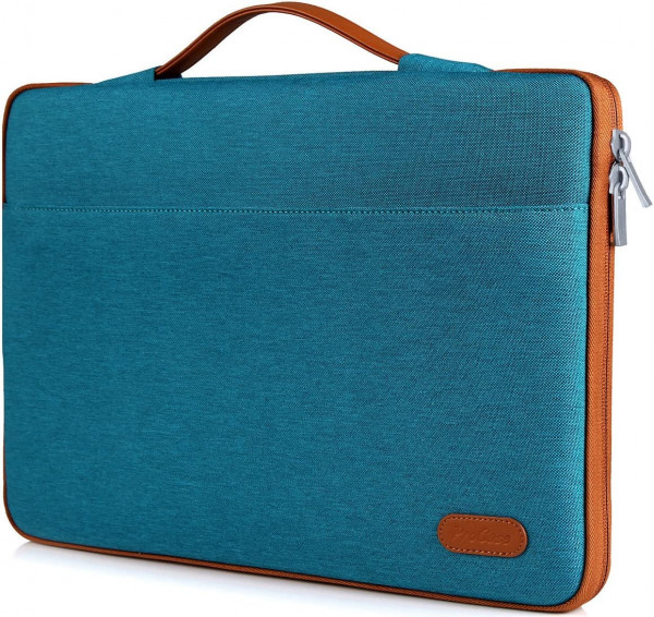 Funda ProCase 14-15.6" para MacBook y Otros Portátiles - Asa y Protección Acolchada en Verde Azulado