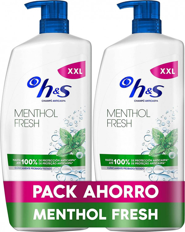 H&S Champú Anticaspa Menthol Fresh - Pack de 2