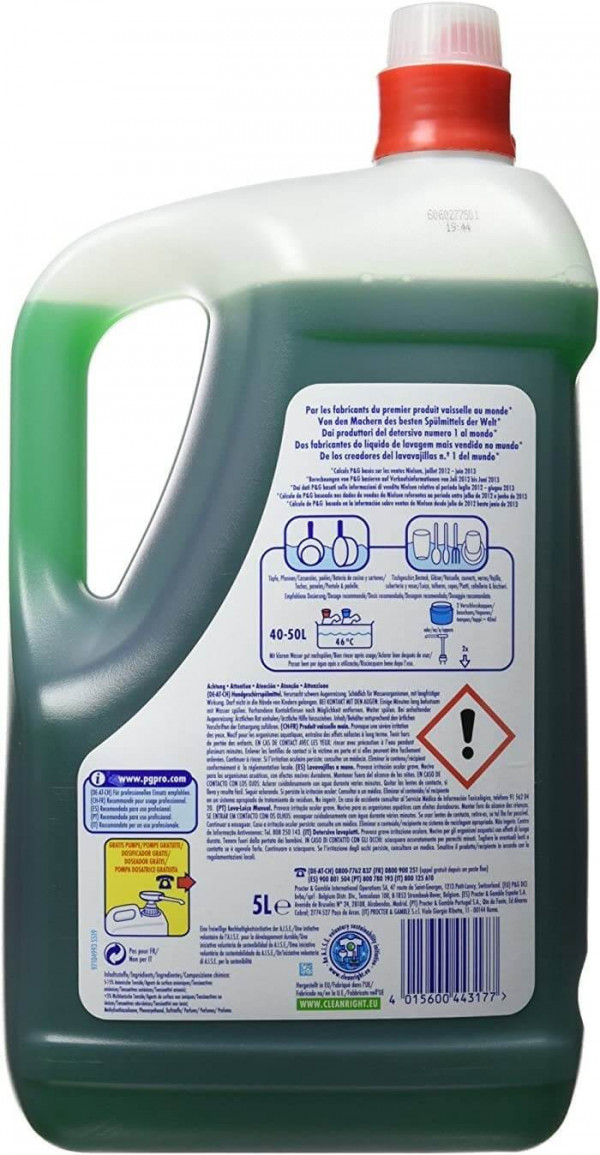 Detergente lavavajillas manual Fairy de 5 litros de P&G Professional