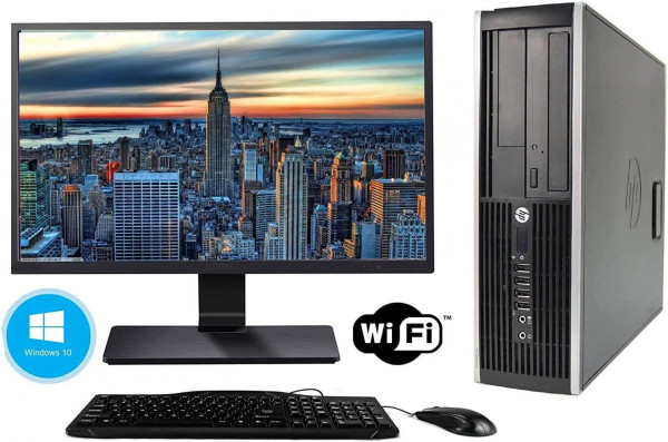 HP Elite 8300 + Monitor 24'': Rendimiento potente en una sola compra - Reacondicionado