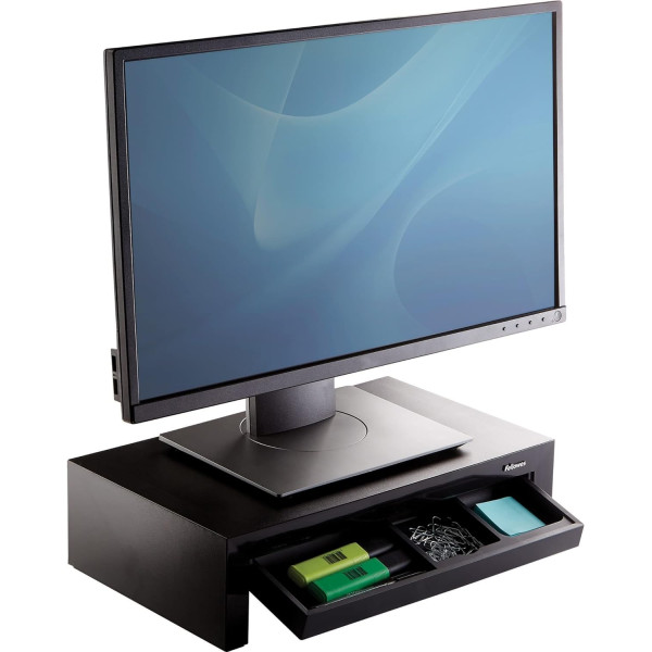 Fellowes Designer Suites - Soporte Elevador para Monitor de Ordenador, Negro