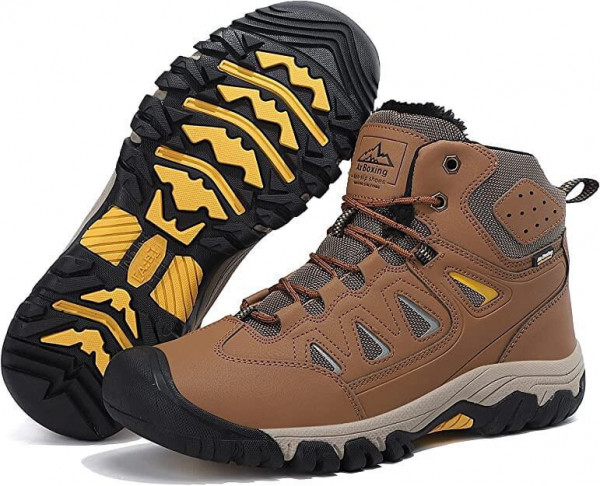 AX BOXING Botas Invierno Hombre Zapatos Montaña Trekking Senderismo Nieve Forrados Cálidas Exterior Trabajo Botines Tamaño 41-46