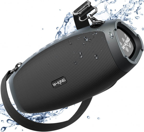 Altavoz Bluetooth W-KING X10 de 70W resistente al agua con batería externa y audio cristalino