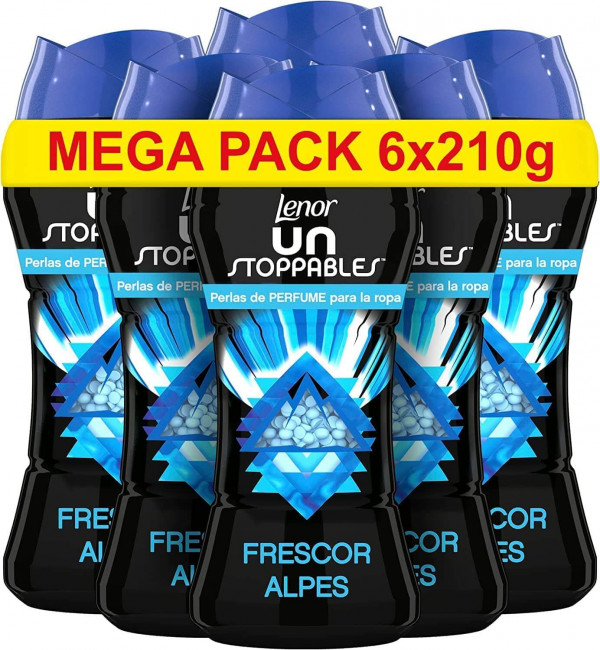 Lenor Unstoppables Perlas Lavadora Perfumadas pack de 6 x 210g