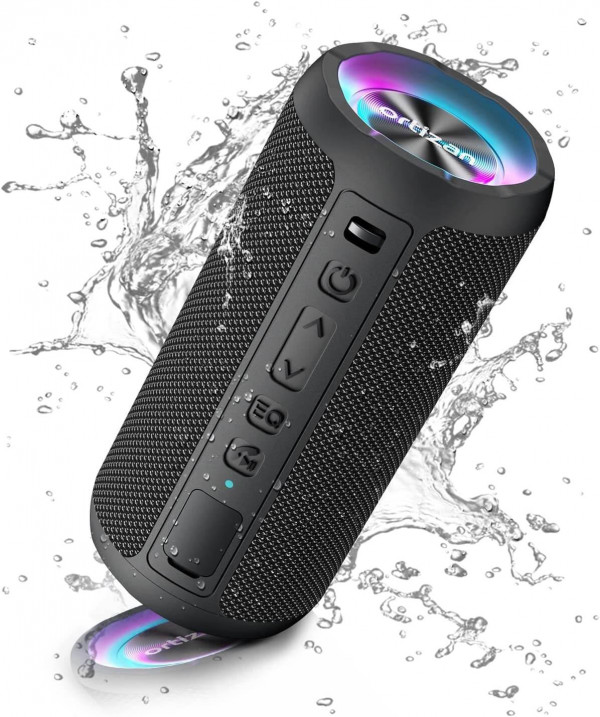 Ortizan Altavoz Bluetooth Potente Portatil X10P Negro con Luz LED