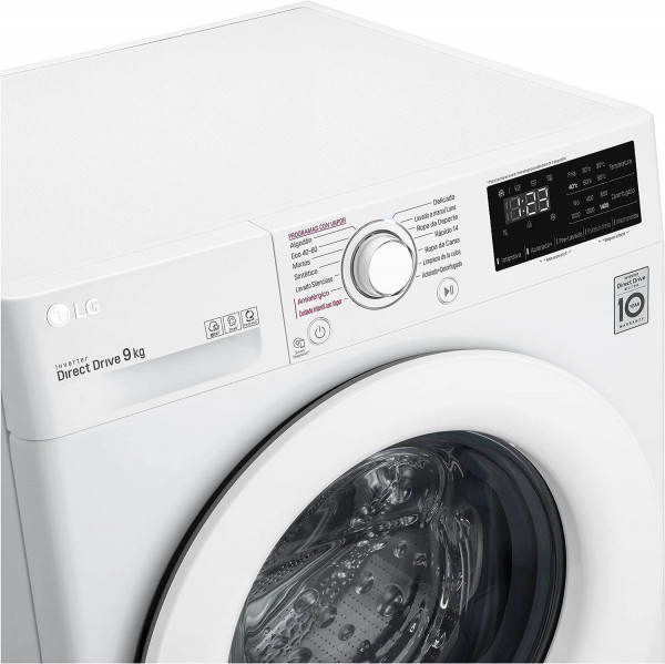 Lavadora LG F4WV309S3WA 9kg AI Direct Drive con Vapor