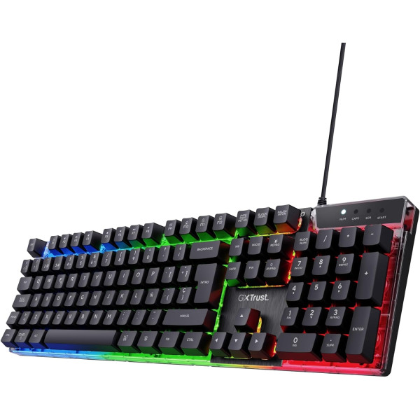 Trust Gaming GXT 835 Azor - Teclado Retroiluminado, QWERTY Español