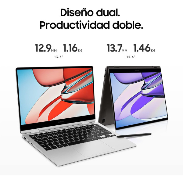 Portátil convertible SAMSUNG Galaxy Book3 360 de 13.3" WQXGA+