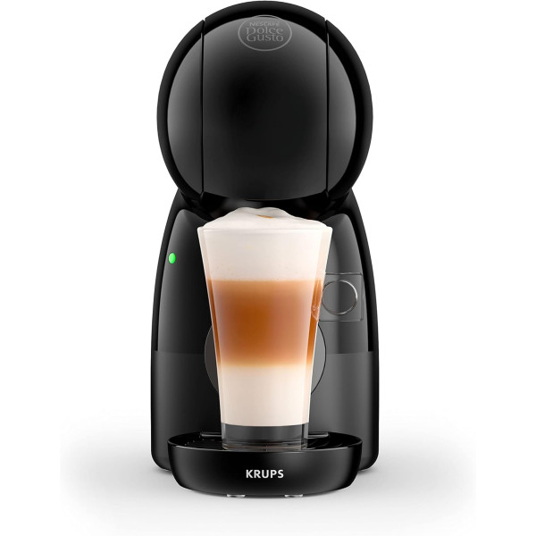 Cafetera Krups Dolce Gusto Piccolo XS, compacta y versátil, 15 bares, 0.8L, negro y gris